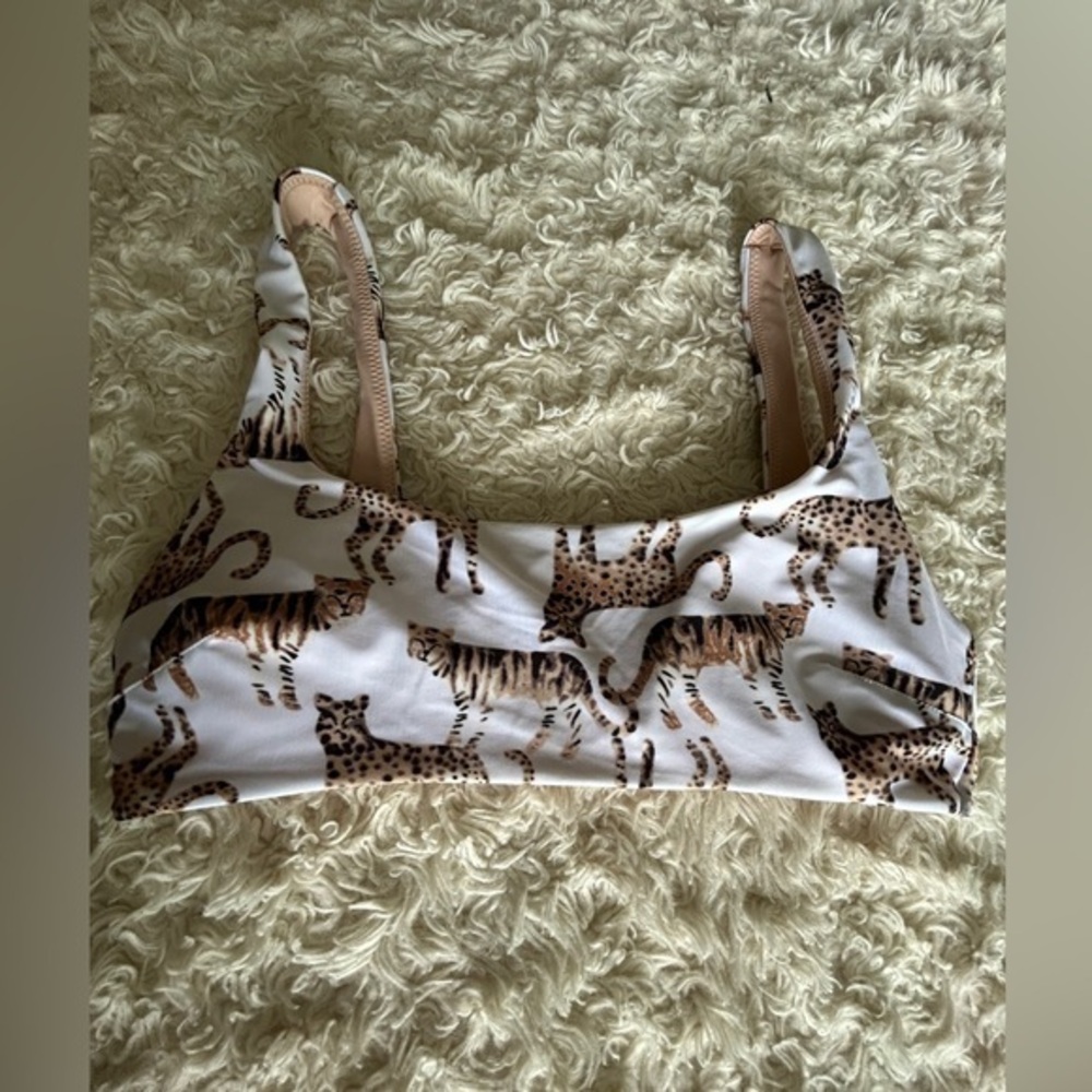 Aerie Tan and Brown Swim top